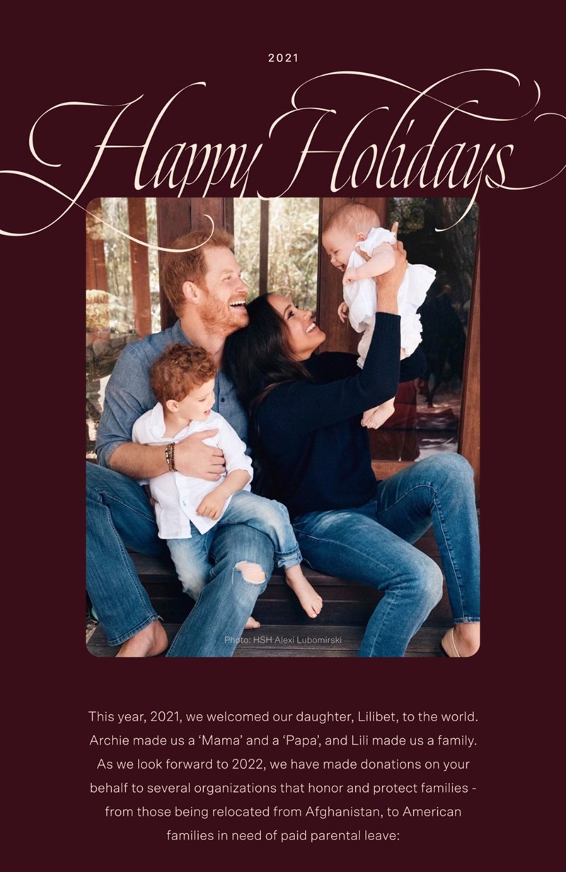 Sussexes xmas card
