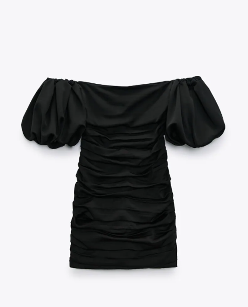 Κοντό φόρεμα ντραπέ Zara