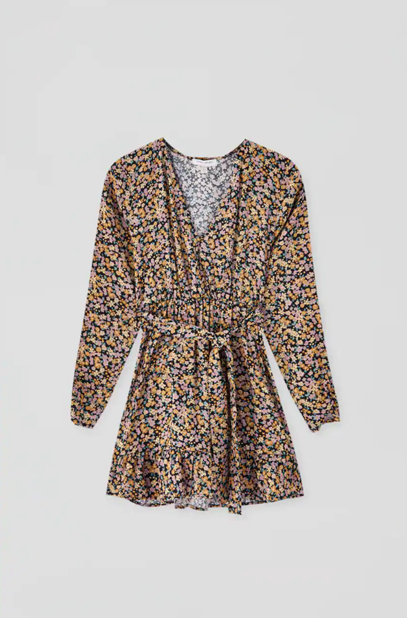 Εμπριμέ φόρεμα με λαιμόκοψη V 22.99 €