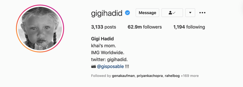 Gigi Hadid Insta
