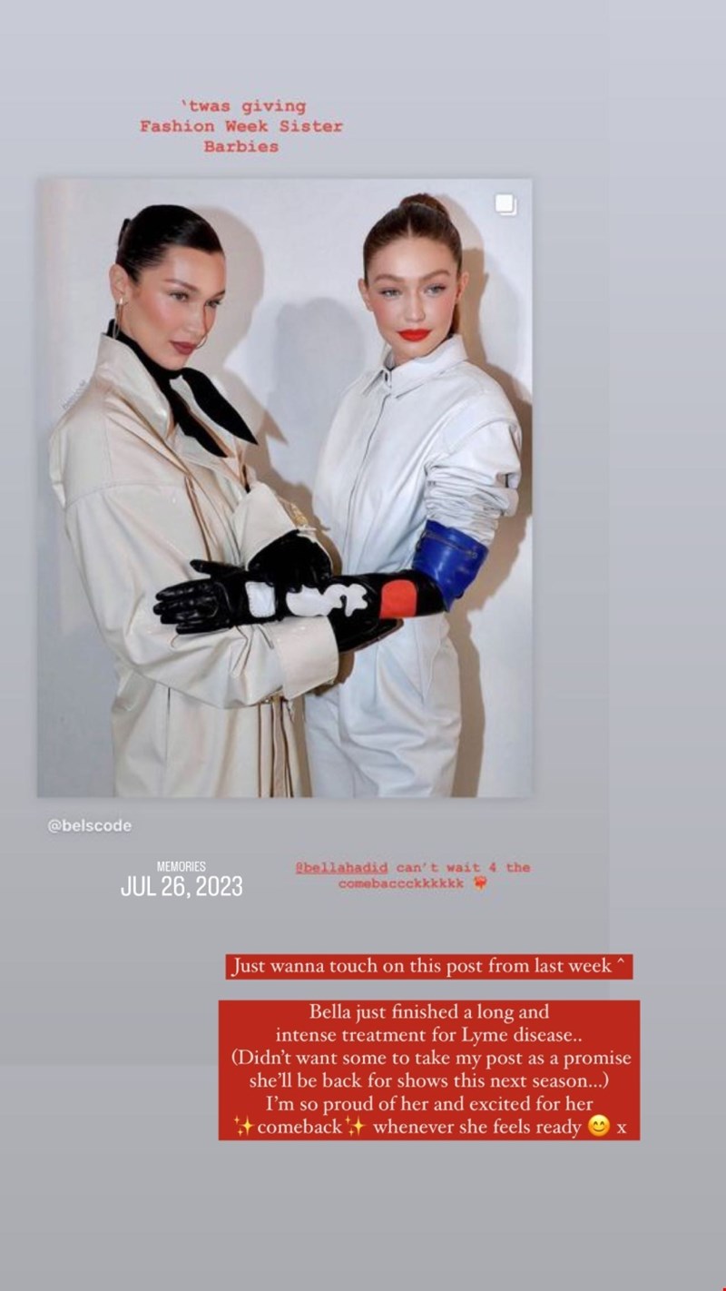 Gigi Hadid Insta Story