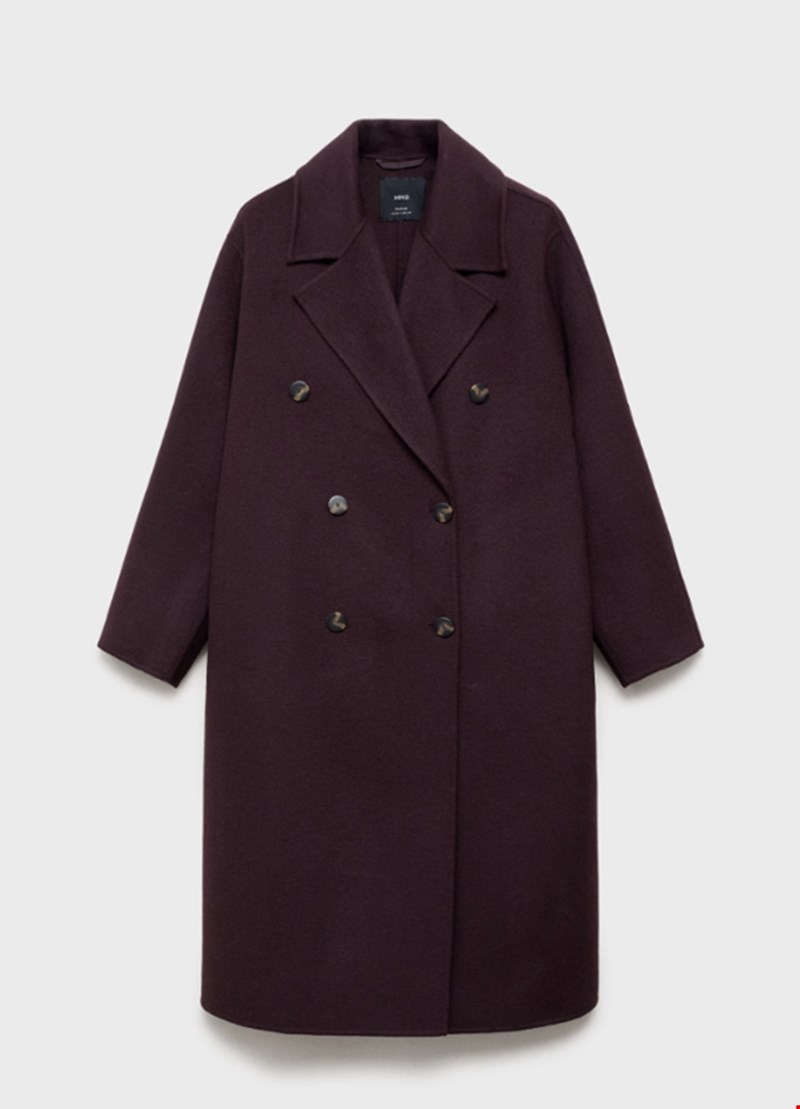 Παλτό μαλλί handmade oversize, Mango