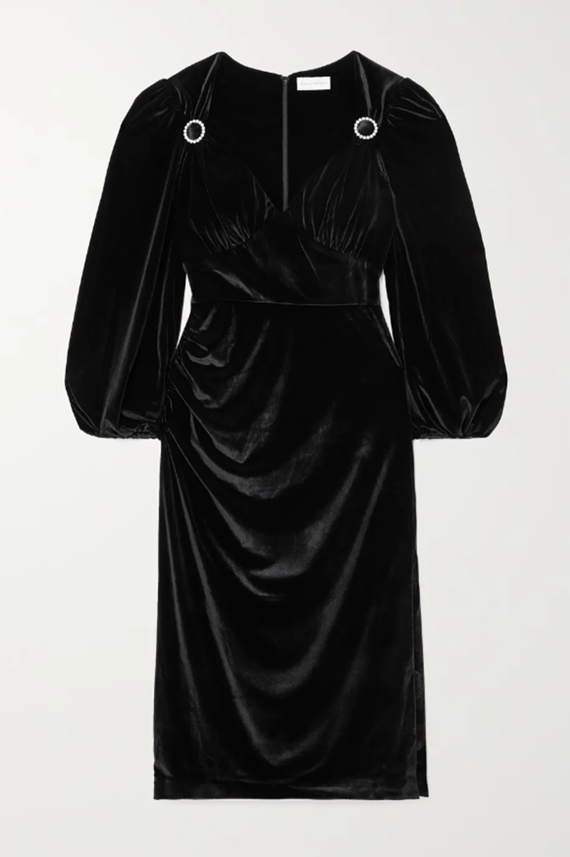 EDITORS’ NOTES Rebecca Vallance's 'Velluto' dress cut from sumptuous velvet that looks and feels
