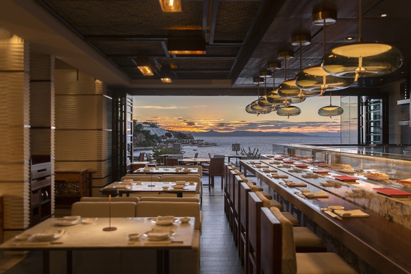 Η θέα από το εσωτερικό του Matsuhisa Athens