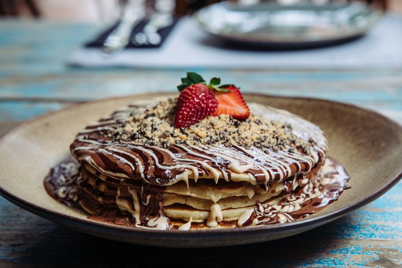 Pancakes me pralina fountoukiou