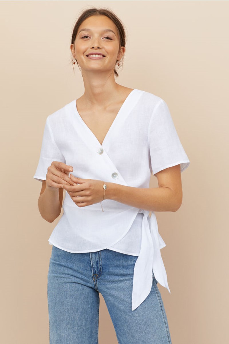 λινό τοπ, H&M