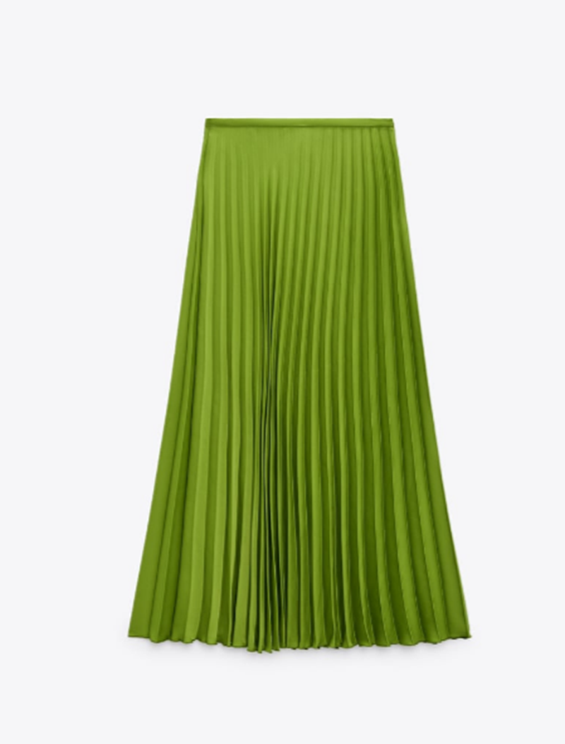 Midi πλισέ φούστα Zara
