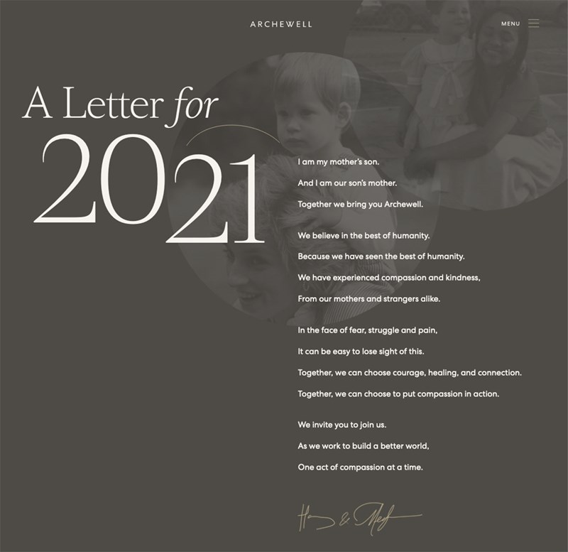 Archewell lettet to 2021
