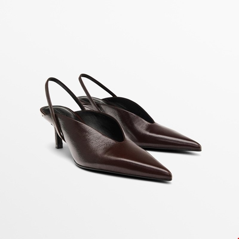 Slingback παπούτσια με τακούνι, Massimo Dutti