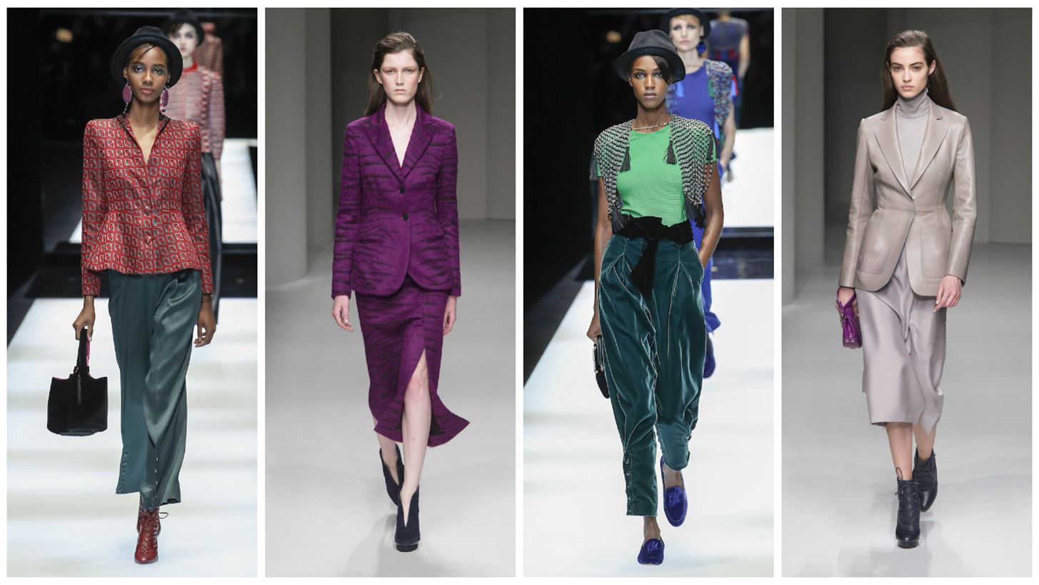 Salvatore Ferragamo, Giorgio Armani F/W &#x27;17: T&#x3B1; &#x3C9;&#x3C1;&#x3B1;&#x3B9;&#x3CC;&#x3C4;&#x3B5;&#x3C1;&#x3B1; looks &#x3C4;&#x3C9;&#x3BD; &#x3C3;&#x3C5;&#x3BB;&#x3BB;&#x3BF;&#x3B3;&#x3CE;&#x3BD;