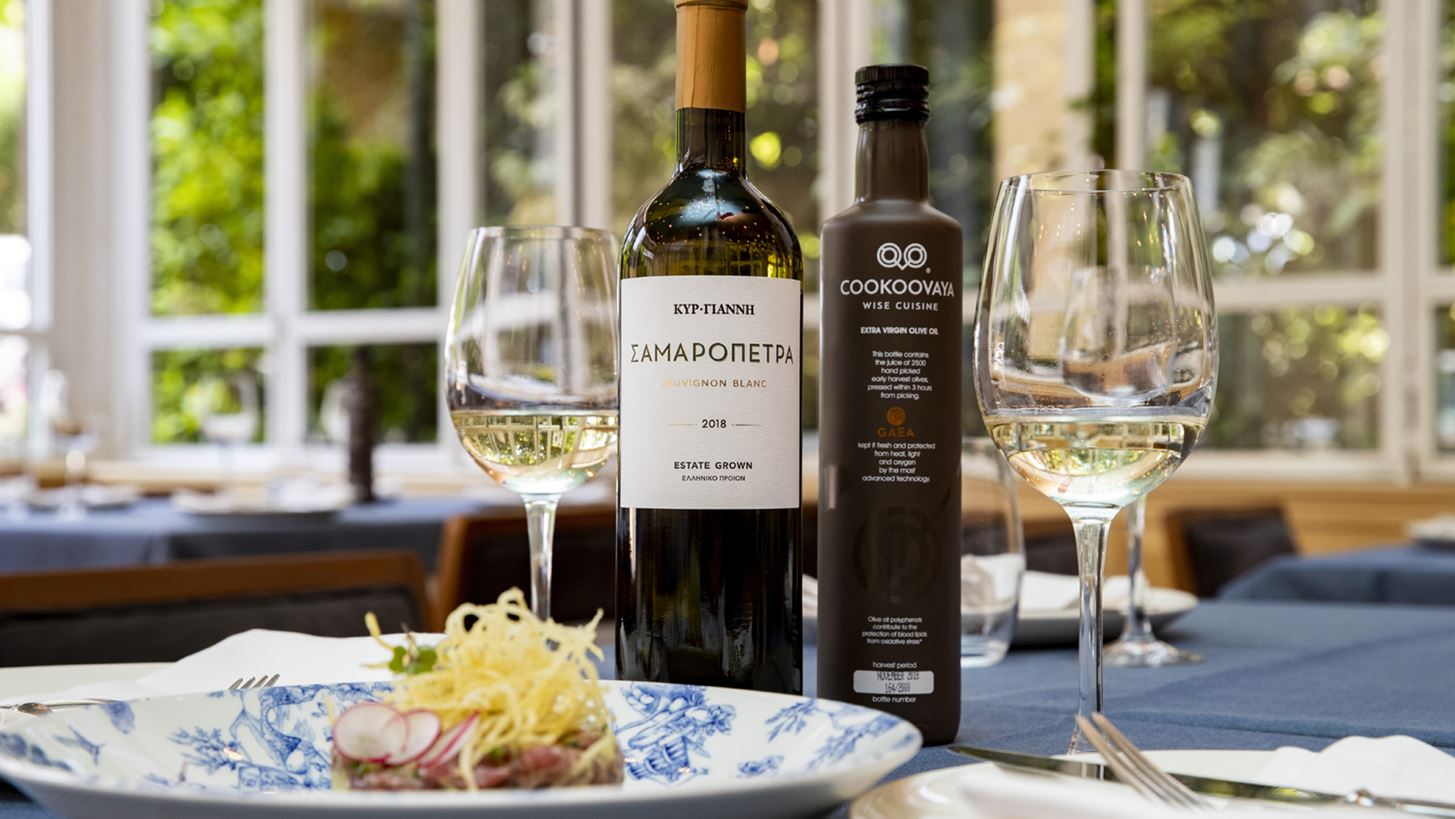 Wine and food pairing: &#x388;&#x3BD;&#x3B1; &#x3BA;&#x3B1;&#x3BB;&#x3BF;&#x3BA;&#x3B1;&#x3B9;&#x3C1;&#x3B9;&#x3BD;&#x3CC; &#x3BC;&#x3B5;&#x3BD;&#x3BF;&#x3CD; &#x3C3;&#x3C4;&#x3B7;&#x3BD; Cookoovaya &#x3BC;&#x3B5; &#x3C4;&#x3B7; &#x3A3;&#x3B1;&#x3BC;&#x3B1;&#x3C1;&#x3CC;&#x3C0;&#x3B5;&#x3C4;&#x3C1;&#x3B1; &#x3C4;&#x3BF;&#x3C5; &#x39A;&#x3A5;&#x3A1; &#x393;&#x399;&#x391;&#x39D;&#x39D;&#x397;