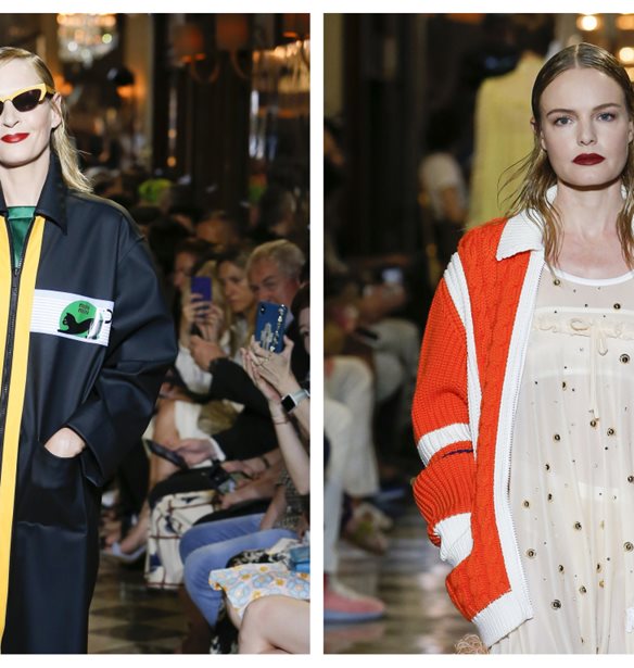 Uma Thurman, Kate Bosworth &#x3BA;&#x3B1;&#x3B9; Suki Waterhouse &#x3C0;&#x3B5;&#x3C1;&#x3C0;&#x3AC;&#x3C4;&#x3B7;&#x3C3;&#x3B1;&#x3BD; &#x3C3;&#x3C4;&#x3BF; show Miu Miu Cruise 2019