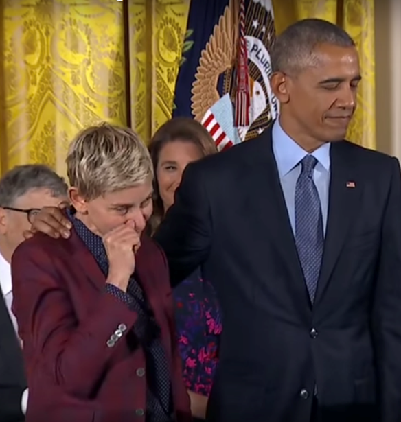 O Barack Obama &#x3B2;&#x3C1;&#x3AC;&#x3B2;&#x3B5;&#x3C5;&#x3C3;&#x3B5; &#x3C4;&#x3B7;&#x3BD; Ellen de Generes