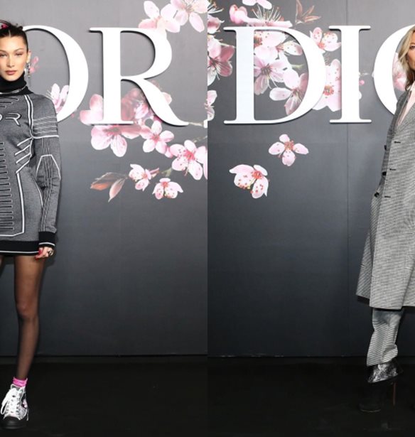 Dior pre-fall&#xA0;2019 | Kate Moss &#x3BA;&#x3B1;&#x3B9; Bella Hadid front row &#x3BC;&#x3B5; &#x3B1;&#x3BD;&#x3C4;&#x3C1;&#x3B9;&#x3BA;&#x3AC; &#x3C1;&#x3BF;&#x3CD;&#x3C7;&#x3B1;